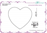 Artist Trading Heart unmounted rubber stamp set - A6